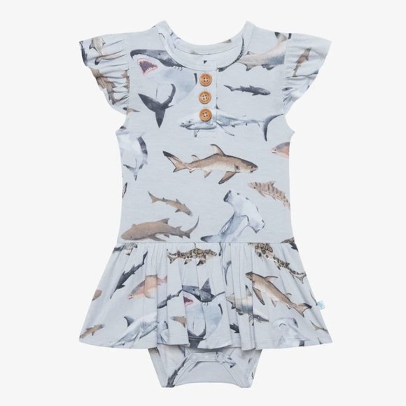 Posh Peanut Other - NEW Posh Peanut Shark Skirt Bodysuit - Size 18-24 Months